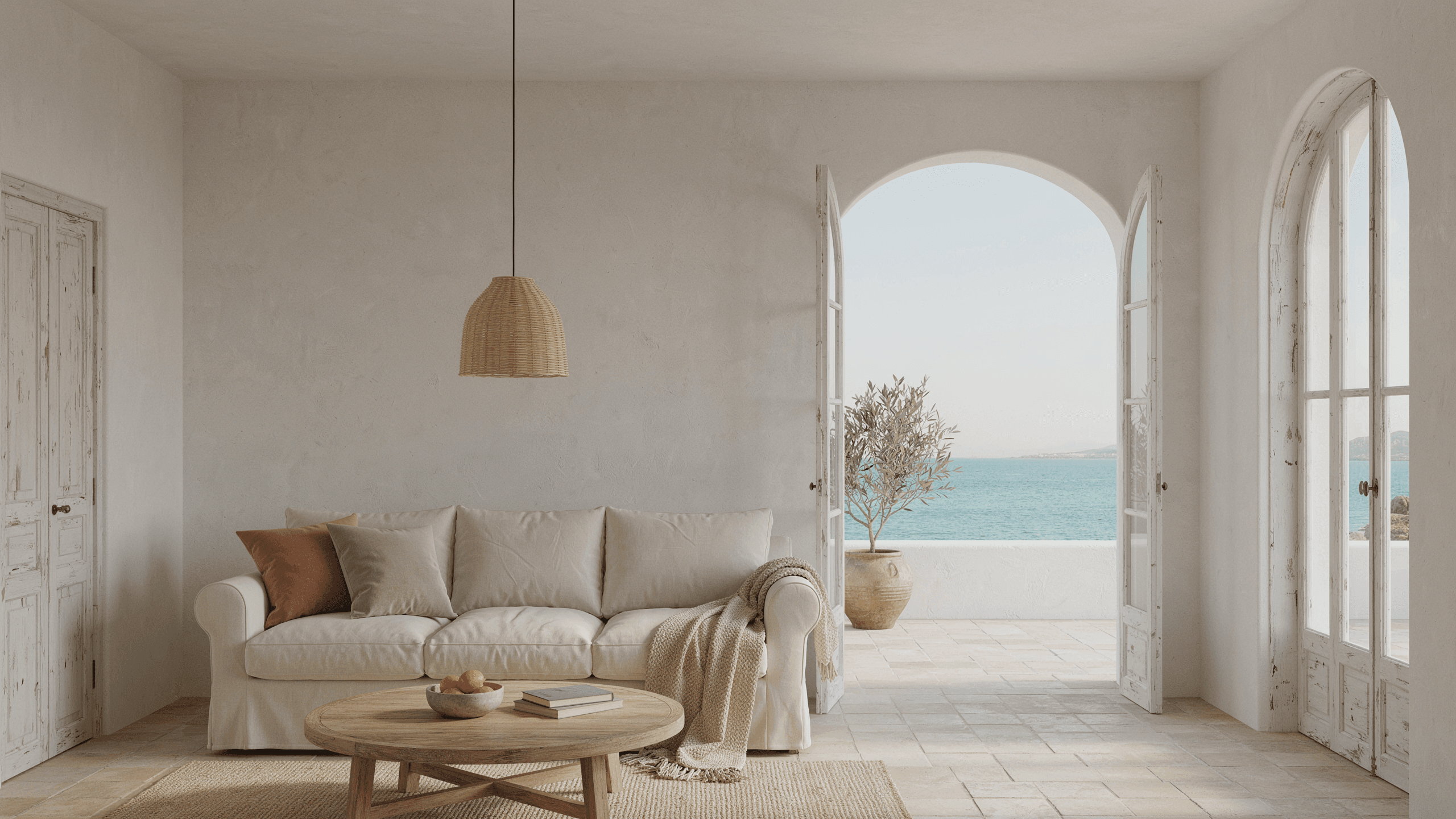 Interior mediterráneo de vivienda gestionada por APS Stays
